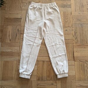 Superdown Cream High Waist Jogger Sweatpants